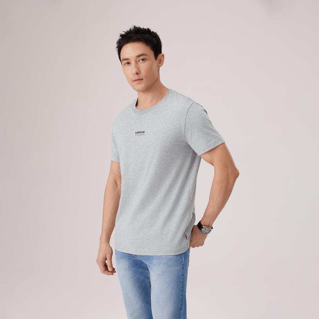 Levis Classic Logo Print Loose Vintage Round Neck Comfortable Short Sleeve T-Shirt Unisex Tops 000S5-0001