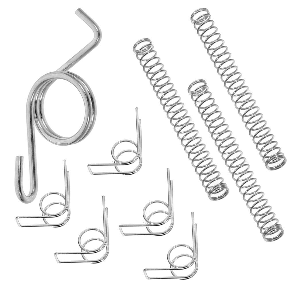 1 Set 8 Pieces Spring Set Torsion Compression Motorcycle Brake Clutch Lever Return Side Stand Springs Kit Stainless Steel