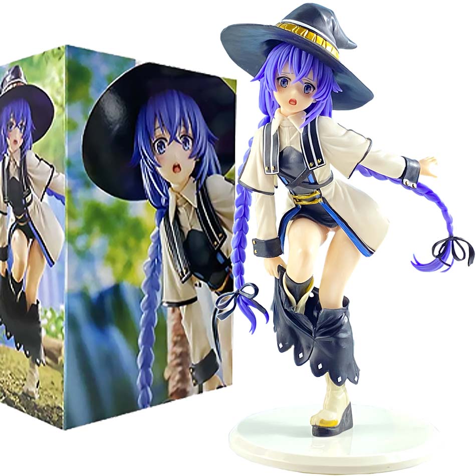Four Magician Roxy Migurdiass Action Figure Mushoku Tensei Jobless Reincarnation Anime PVC figurines flower Articulated Poseable Detailed Movable