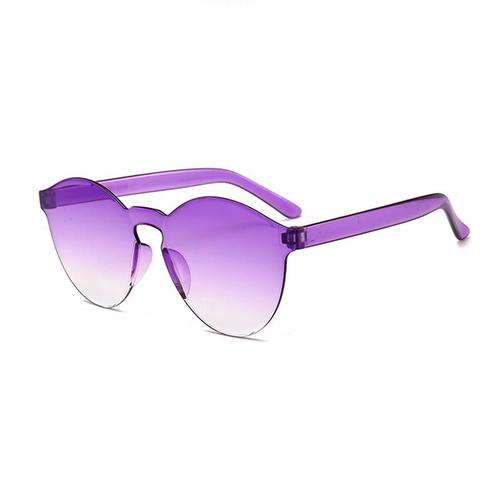 Fashion Rimless Transparent Sunglasses UV400 Oval Frameless Sun Glasses Vintage Red Pink Blue Yellow Orange Eyewear Gafas De Sol