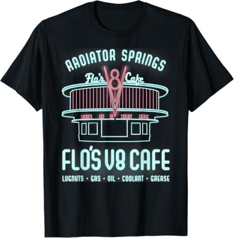 Pixar Cars Flos V8 Cafe Neon Tshirt Size S 4xl Gift For Friends S