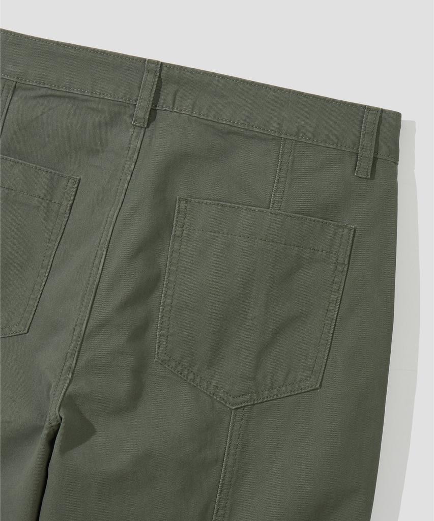 AGOD Side Cut Pocket Peachskin Cotton Pants [Light Khaki]
