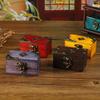 Retro Multi-Color Wooden Jewelry Box: Home Ornament & Escape Room Prop