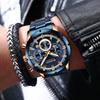 Curren Herrenuhr Blaues Zifferblatt Edelstahlarmband Datum Herren Business Herrenuhren Wasserdicht Luxus Herren Armbanduhren für Herren