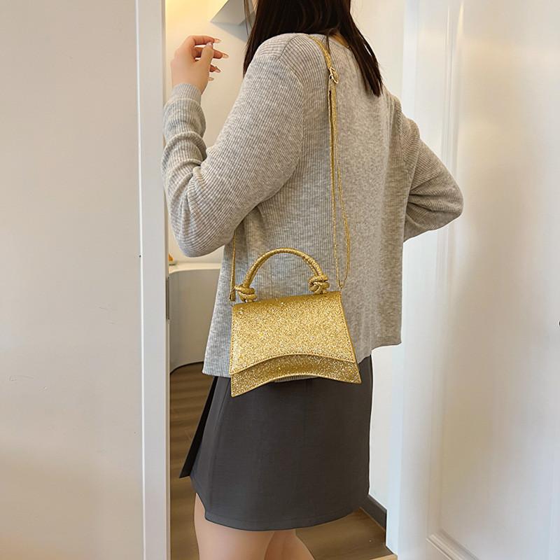 Elegant Black White Pink And Silver Sequin Handbag For Women Casual Daily Use