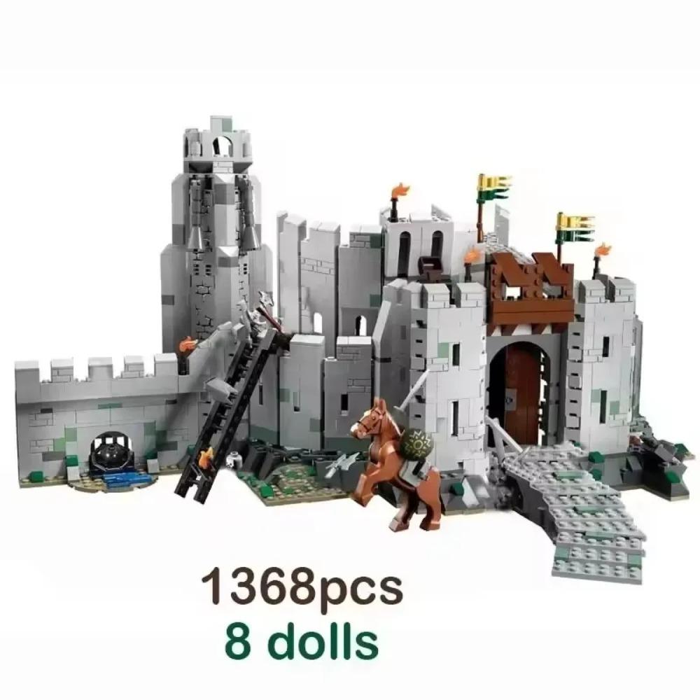 Новый MOC Средневековый Замок Архитектурная Уличная Сцена Модель Домашнее Украшение Строительные Блоки Праздничный Подарок