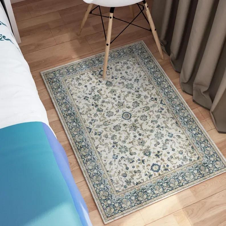 Red Vintage Patterned Rug Traditional Red Oriental Rug Classic Persian Style Carpet Living Room Floor Mat Vintage Floral Carpet