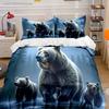 Bear Family Figurine Set Multiple Sizes Kid's And Adults' Bedroom Exquisite 3PC Bedding Set, Gift