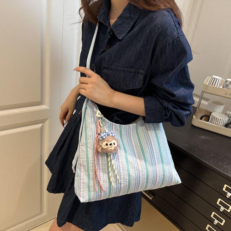 High school students class canvas bag women's new armpit bag women's versatile shoulder handbag women