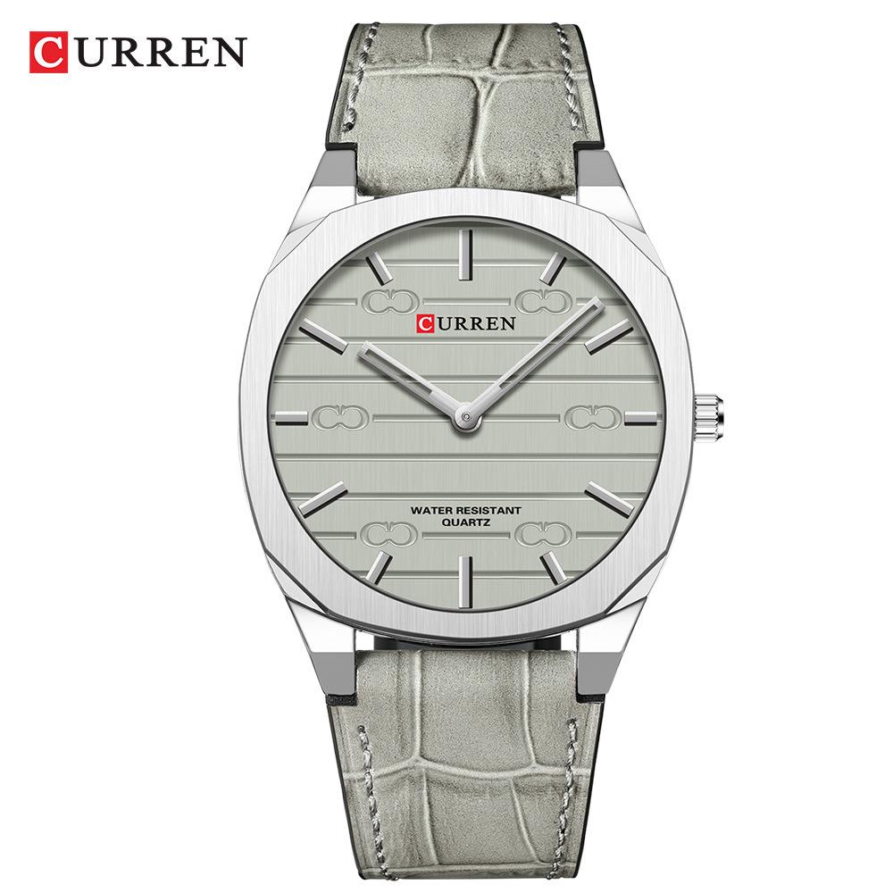 CURREN 8480 Ultra-Thin Waterproof Quartz Watch for Men and Women - Large Dial, Fashionable Design