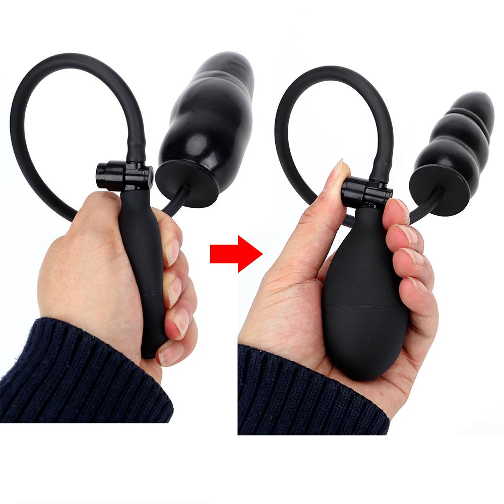 Dildo gonflabil Plug anal Jucării sexuale pentru produse pentru adulți Femei Bărbați Instrumente pentru cupluri Dilatator de fund Expander