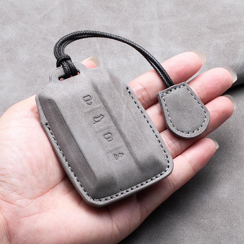 Styling Mouldings Leather Car Smart Remote Key Case Fob Cover For Geat Wall GWM WEY TANK 300 500 Tank300 Tank500 Auto Keychain A