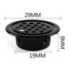 10pcs Round Cabinet Air Duct Vent 25/29mm Steel Louver Mesh Hole Plug Decoration Cover Wardrobe Grille Ventilation Systems