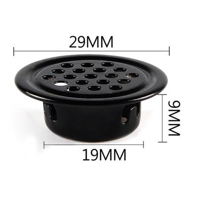 10 buc. Gura de ventilație rotundă pentru dulap, 25/29 mm, oțel, grilă cu jaluzele, dop pentru orificiu cu plasă, capac decorativ, grilă pentru dulap, sisteme de ventilație