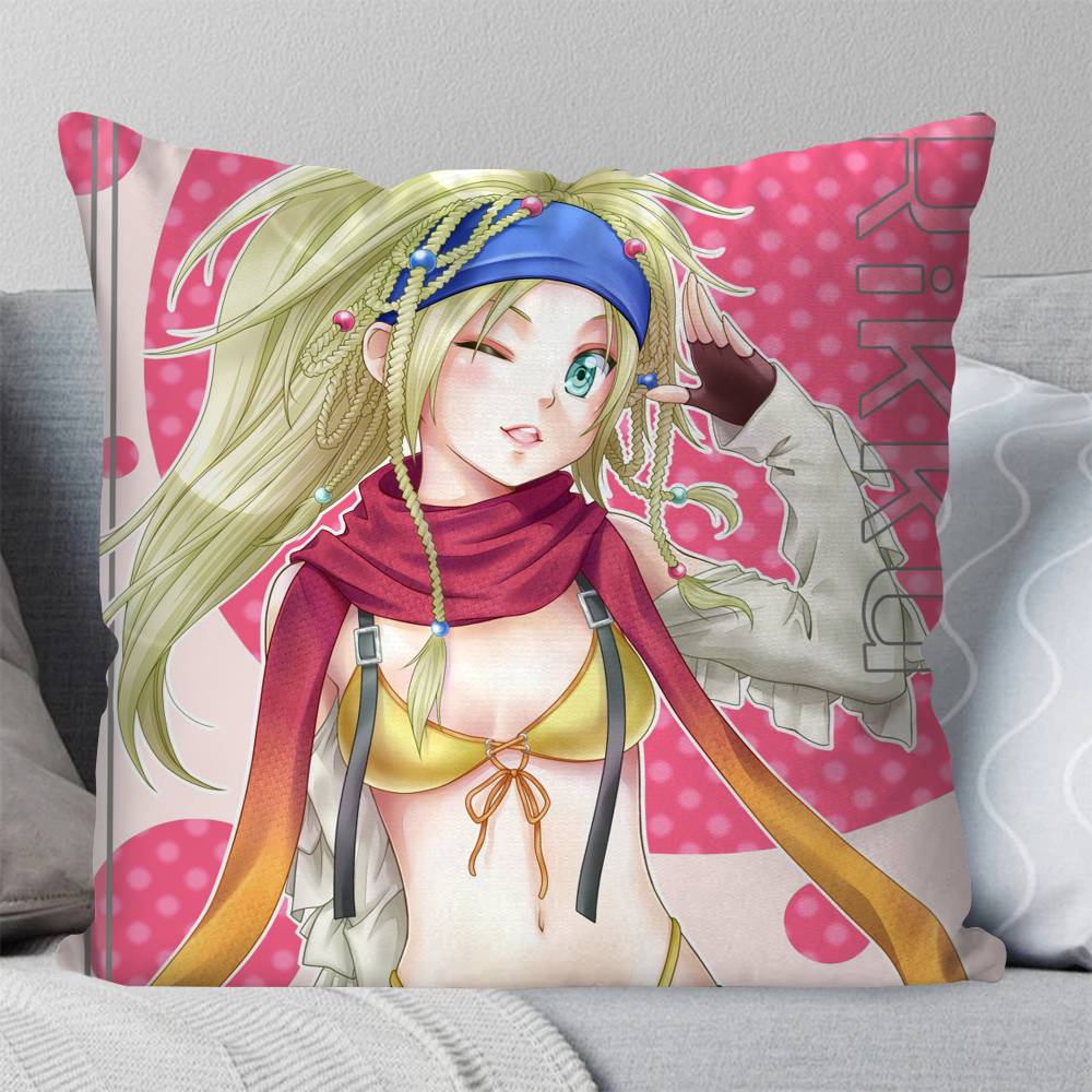 Rikku Anime FFINAL FANTASY Pillow Case Fashion Square Pillowcase Bedroom Sofa Room Ins Decoration Leisure