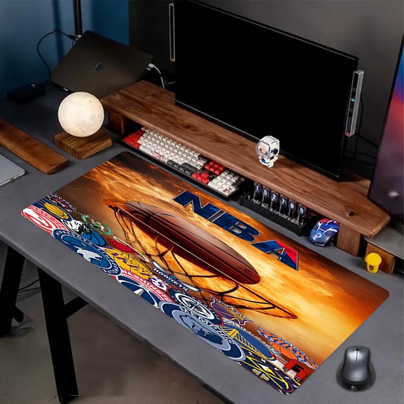 NBA Print Mouse Pad, Anti‑Slip Desktop Keyboard Mat, for PC Laptop Gaming Working Daily Use, Cool Festival Surprise Gift
