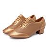 Scarpe da ballo moderne in pelle Scarpe da ballo valzer tango jazz da donna con tacco basso Scarpe casual con suola in gomma