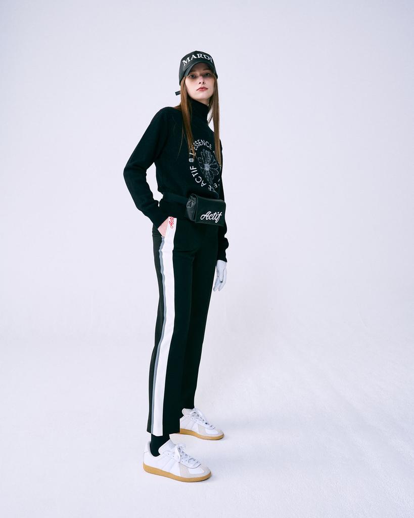 Maleudimekeuleudiagtipeu Actip Two-Tone Slacks Black