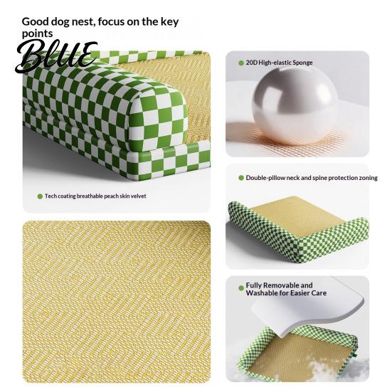 Washable Pet Mat Pillows Cool Bed with Summer Cat Dog Cooling Neck Support Tear Resistant
