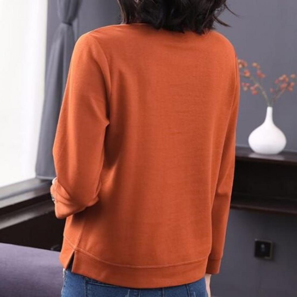 Navava Women Big Size Check BuTTon PoinT Collar Long Sleeve T shirT nT3137