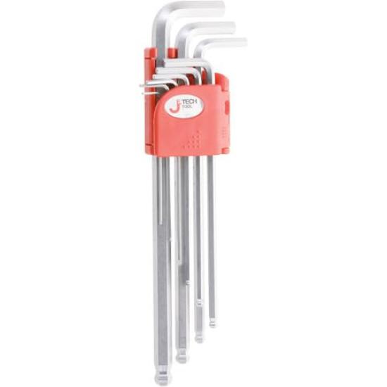 JETECH TOOL Hand Tool Hex Key Ball Point Hex Key Wrench, Wrench, 9-Piece Set, Long, BL-C9