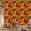 Stained Glass Wallpaper Red and Gold for Living Room and Bedroom 50x1000