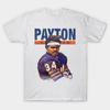 Men Black Print T-shirt Walter Payton Chicago Game Face No-Cut Transfer Paper Print Cotton Tshirt