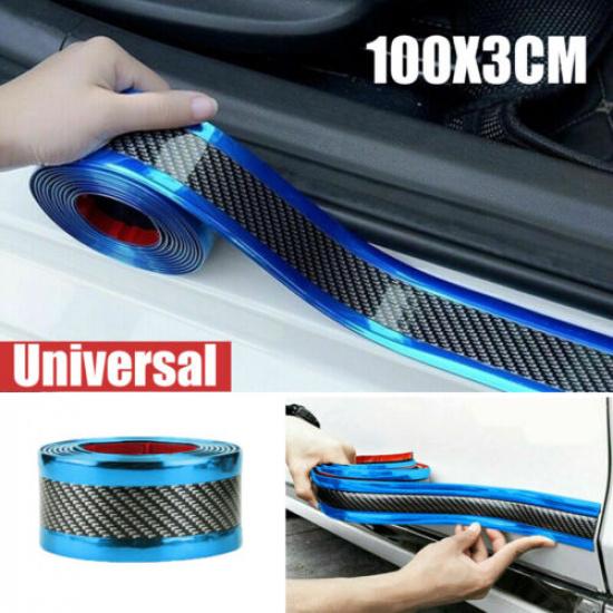 Auto Accessories Car Door Sill Scuff Cover Plate Protector Carbon Fiber Sticker