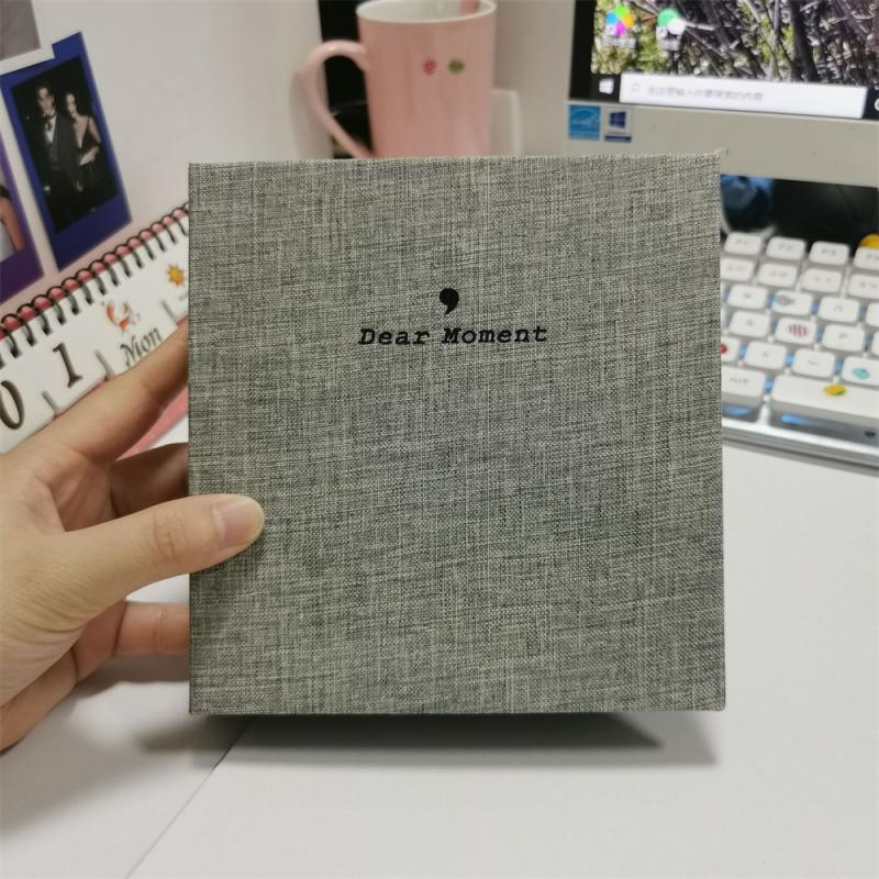 Albums Exquisite Cotton Linen Photo Album Instax Memory Book For Cards Protectors 1415  3cm Card Book Loose-leaf Album 3 Inch