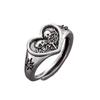 High-quality 2026 new Halloween love double skull mango open ring, couple girlfriend friendship ring