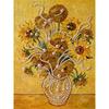 Pearl Sunflowers in The Vase DIY Diamond Art Kits 15.7x19.6inch Gem Art Diamond Painting Kits Without Frame for Adults Gift Idea Home Wall Decor