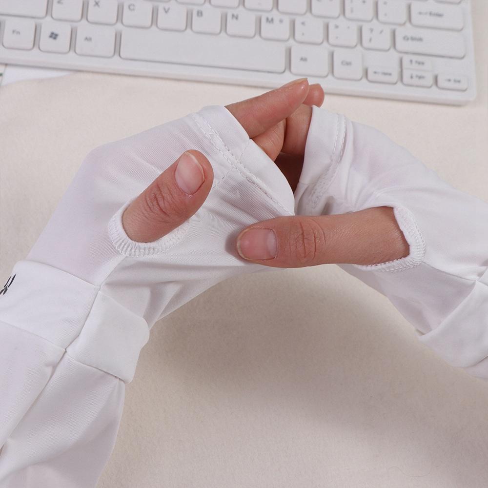 For Girls Loose Cycling Anti-UV Letter Sun Protection Driving Arm Cover Summer Sunscreen Sleeves Women Arm Sleeves Ice Silk
