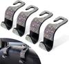4pcs Black Car Back Seat Headrest Hooks Car Seat Organizer Accessory for Coats Umbrellas Grocery Bags