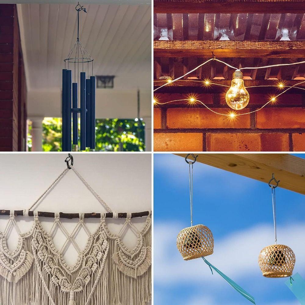 With Safety Buckle Plant Hooks Anti Falling Q-Hanger Hook Durable Ceiling Hooks  Home