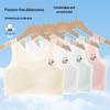 Girls' Seamless Underwear Set for Ages 7-12: Anti-Bulge Vest & Junior Bra