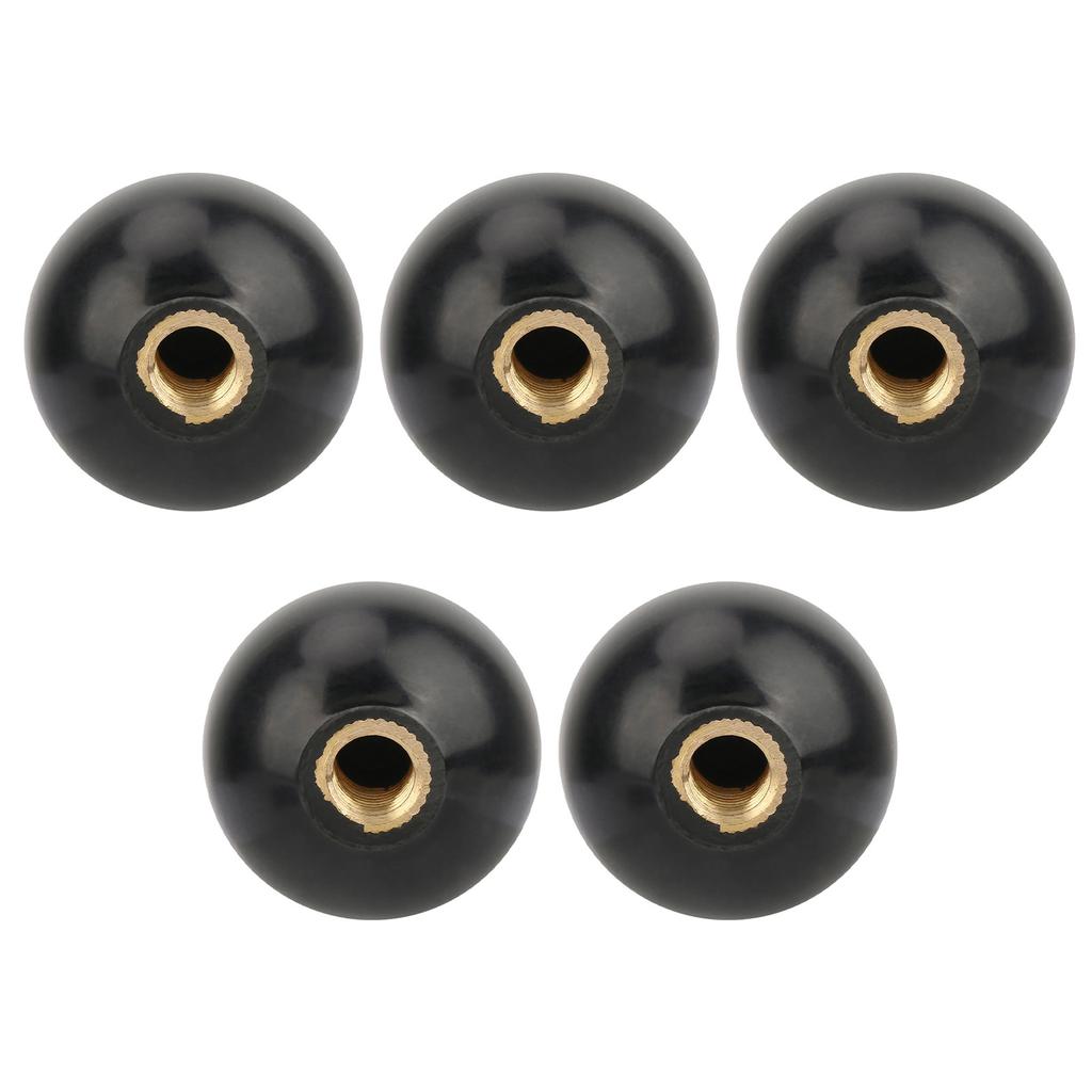5Pcs Black Round Ball Engineering Plastic Lever Knob M10*35 Machine Tool Replacement