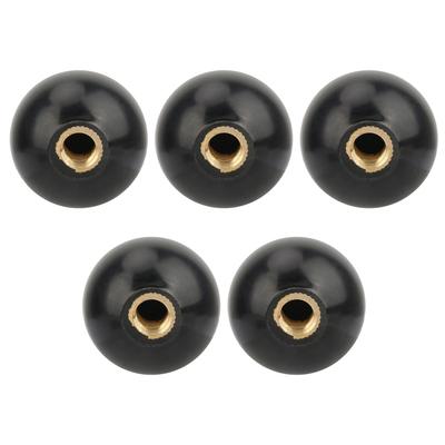 5 Piezas Negro Bola Redonda Plástico de Ingeniería Pomo de Palanca M10*35 Repuesto para Máquina Herramienta