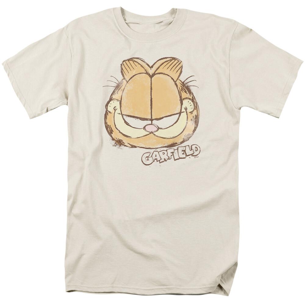 

26 Garfield Water Color Cat T Shirt Mens Licensed Cat Jim Davis Comic Tee Cream Unisex T-Shirt L