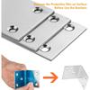 Heavy Duty Stainless Steel Corner Brackets - 90 Degree L Shape Right Angle Braces for Wood, Shelves, Wooden Frames, Beds