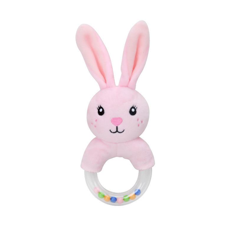 Baby Fox Rabbit Sheep Plush Rattle With Colorful Beads For Early Childhood Development