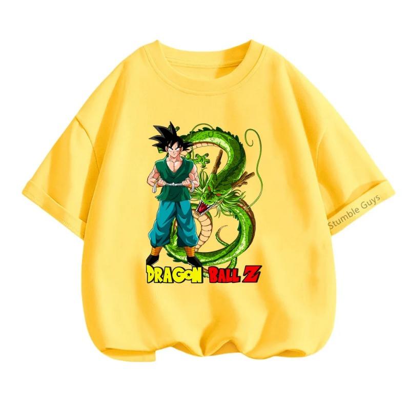 Summer 3-14 Children T Shirt Dragon Ball Z Son Goku Anime Teen Clothes Fashion Casual T-shirt Boy Clothing Tshirt Kids Tops