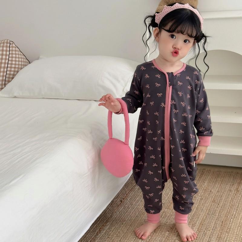 Baby Sleep Sack With Zipper Pure Cotton Footed Pajamas Toddlers Anti-Kick Warm Comfortable Nightwear Fall Winter