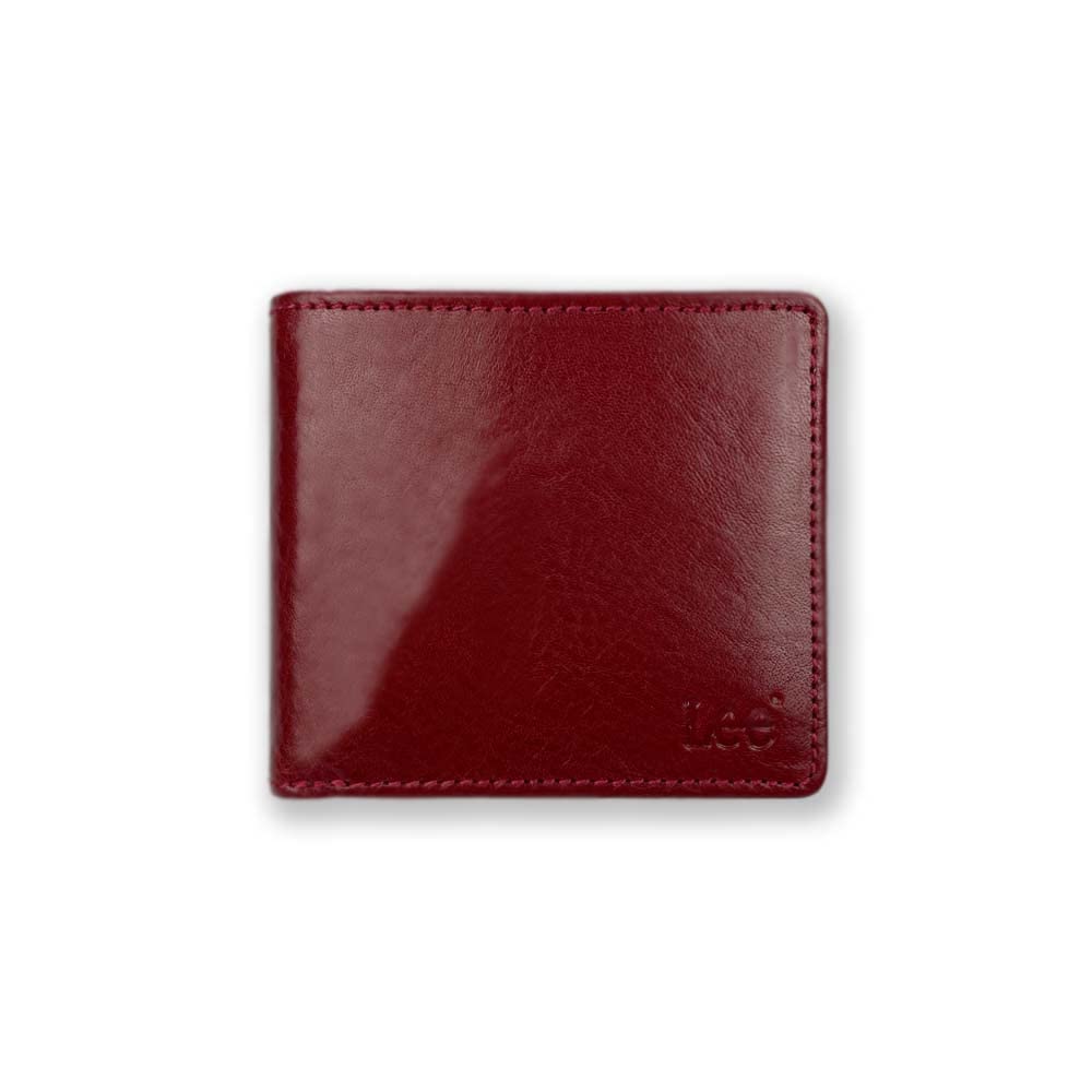 Available in 6 LEE Premium Italian Leather Bifold Real Leather colors Wallet, (0520233a) (Red)