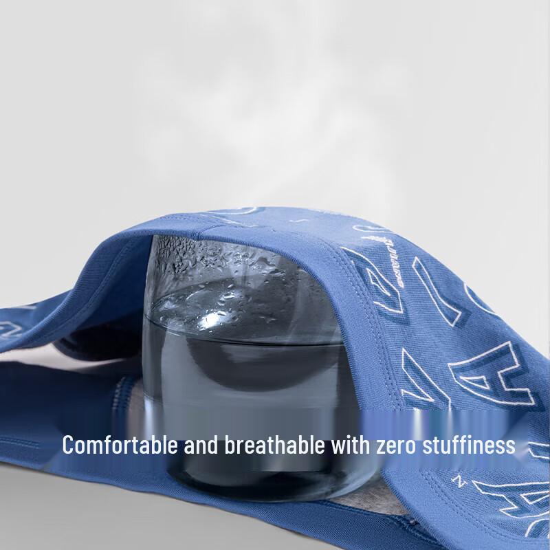 Jianjiang Men's Long-Staple Cotton Anti-Bacterial Briefs 3-Pack