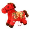 Chinese style folk pony pendant plush toy doll blue and white porcelain Year of the Horse mascot bag pendant keychain