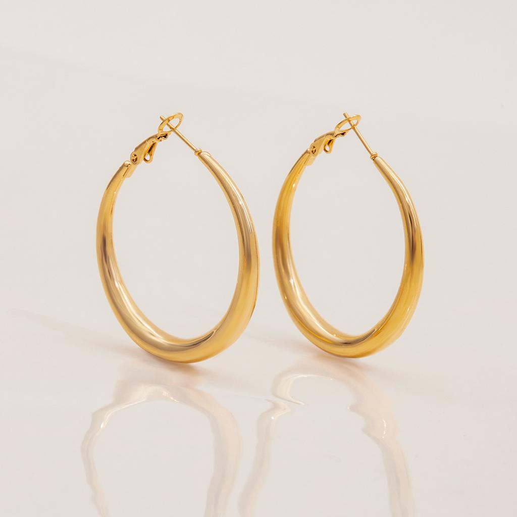 Yori Popular Stainless Steel Large Hoop Earrings for Unisex Men Women High Quality Versatile Jewelry Waterproof