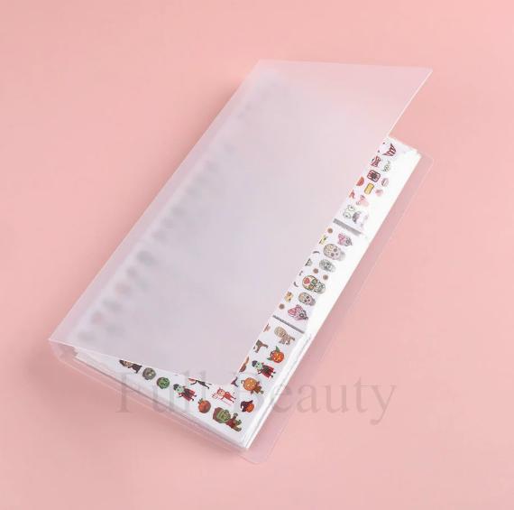 Nail Art Sticker Album High-Transparency Portable Organizer for Daily