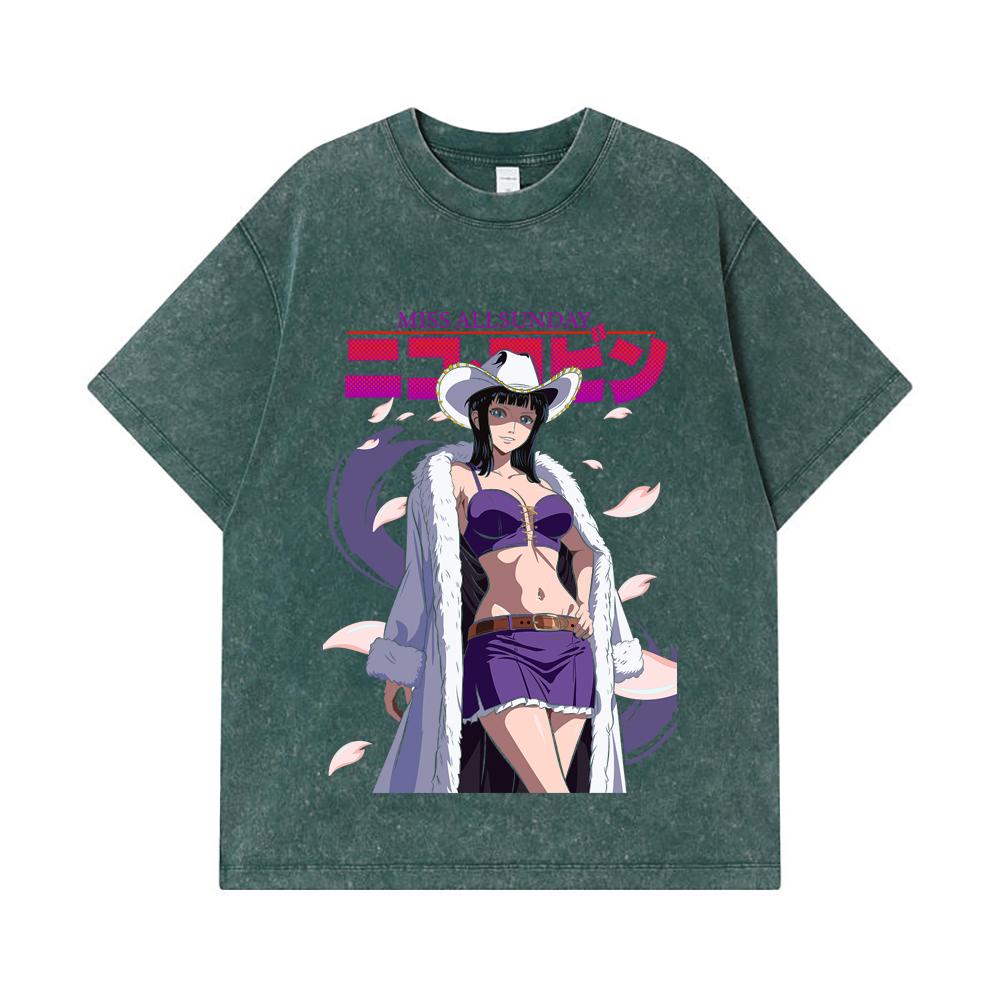 275 GSM Washed T-shirts 100% Cotton One Piece V56 Miss AllSunday Print Unisex Heavy Cotton T Shirt