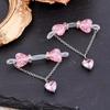 Non Piercing Fake Nipple Rings 2Pcs Minimalist Shiny Zircon Dangle Body Jewelry for Daily Office Wear Gift