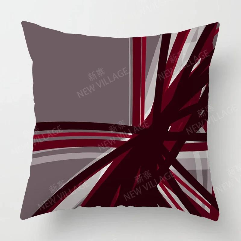 List Personalizovaný Design Červený Povlak na Polštář Domácí Dekorace Dekorační Povlak na Polštář Obývací Pokoj Pohovka Dekorace